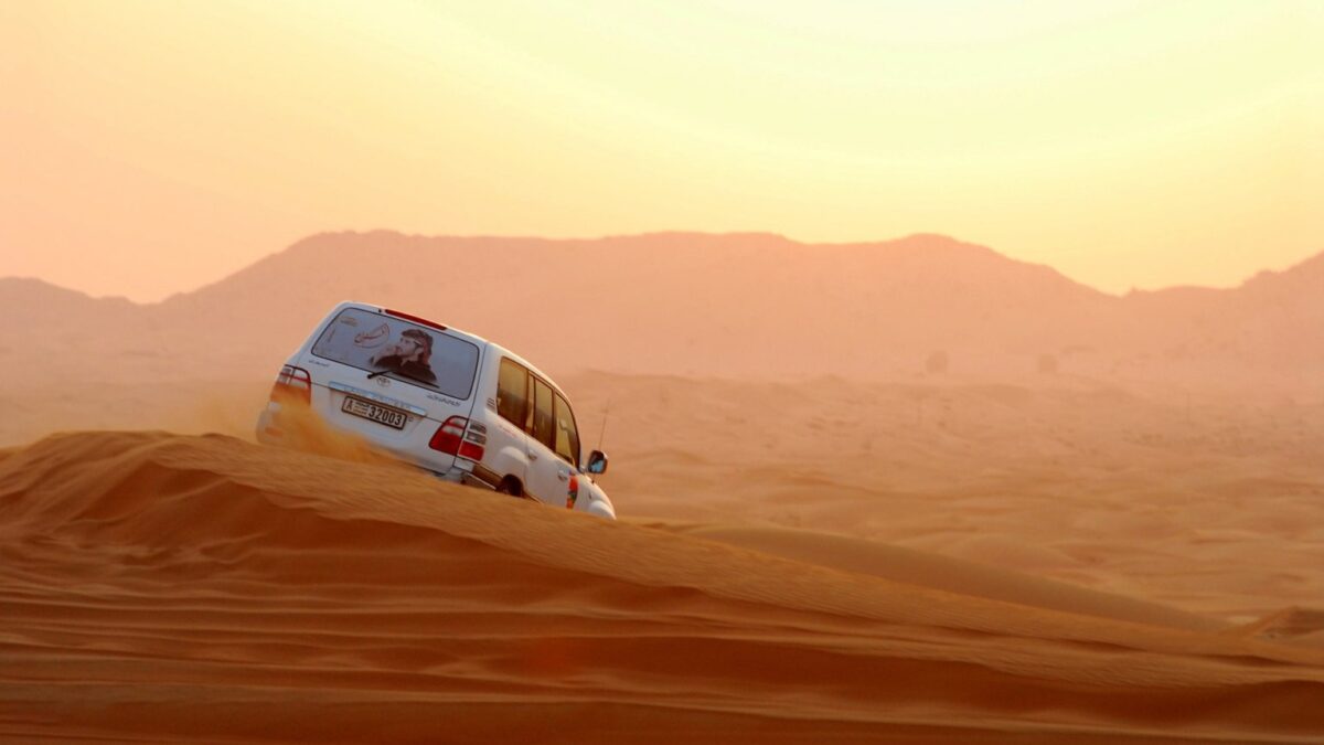 Desert Landscape with Sunset